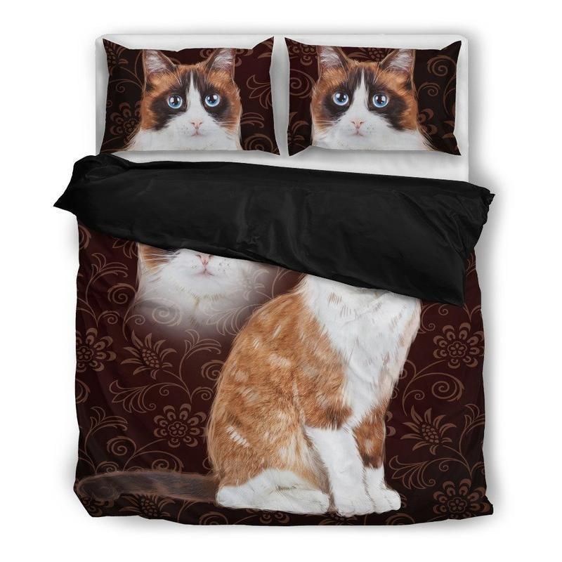 Snow Shoe Thai Cat Design Bedding Set