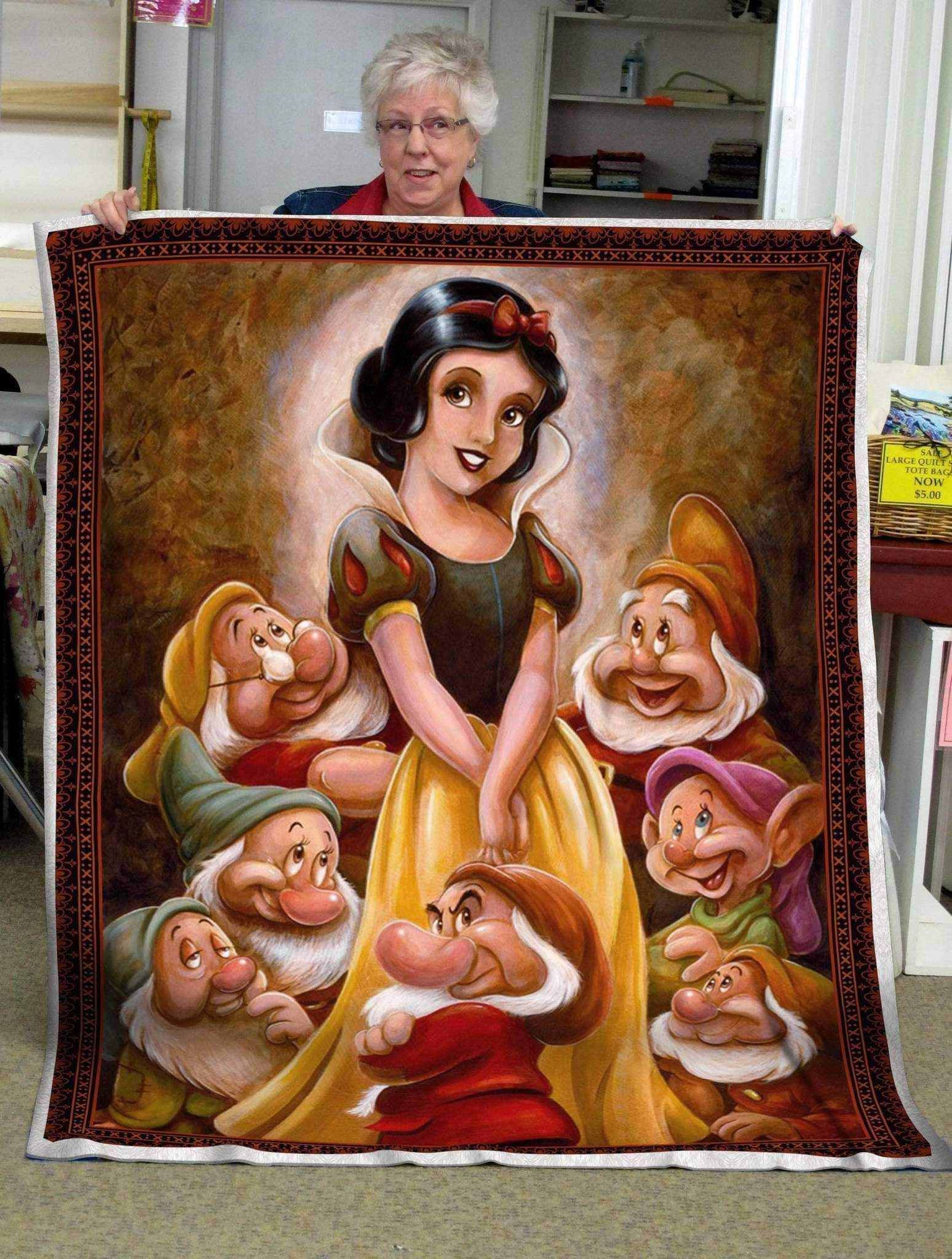 Snow-White-And-The-Seven-Dwarfs Sherpa Fleece Blanket 3