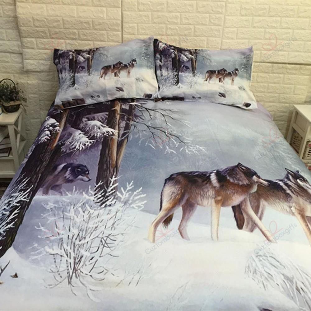 Snow Wolf Printed Bedding Set