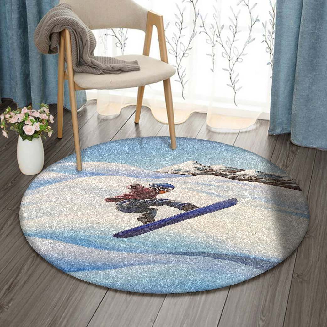 Snowboarding Round Carpet