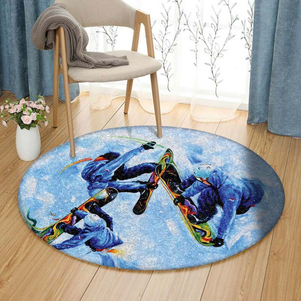 Snowboarding Round Carpet