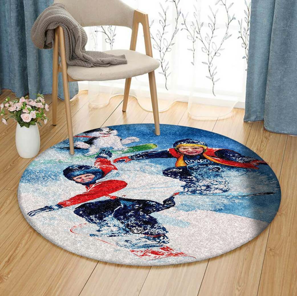 Snowboarding Round Carpet