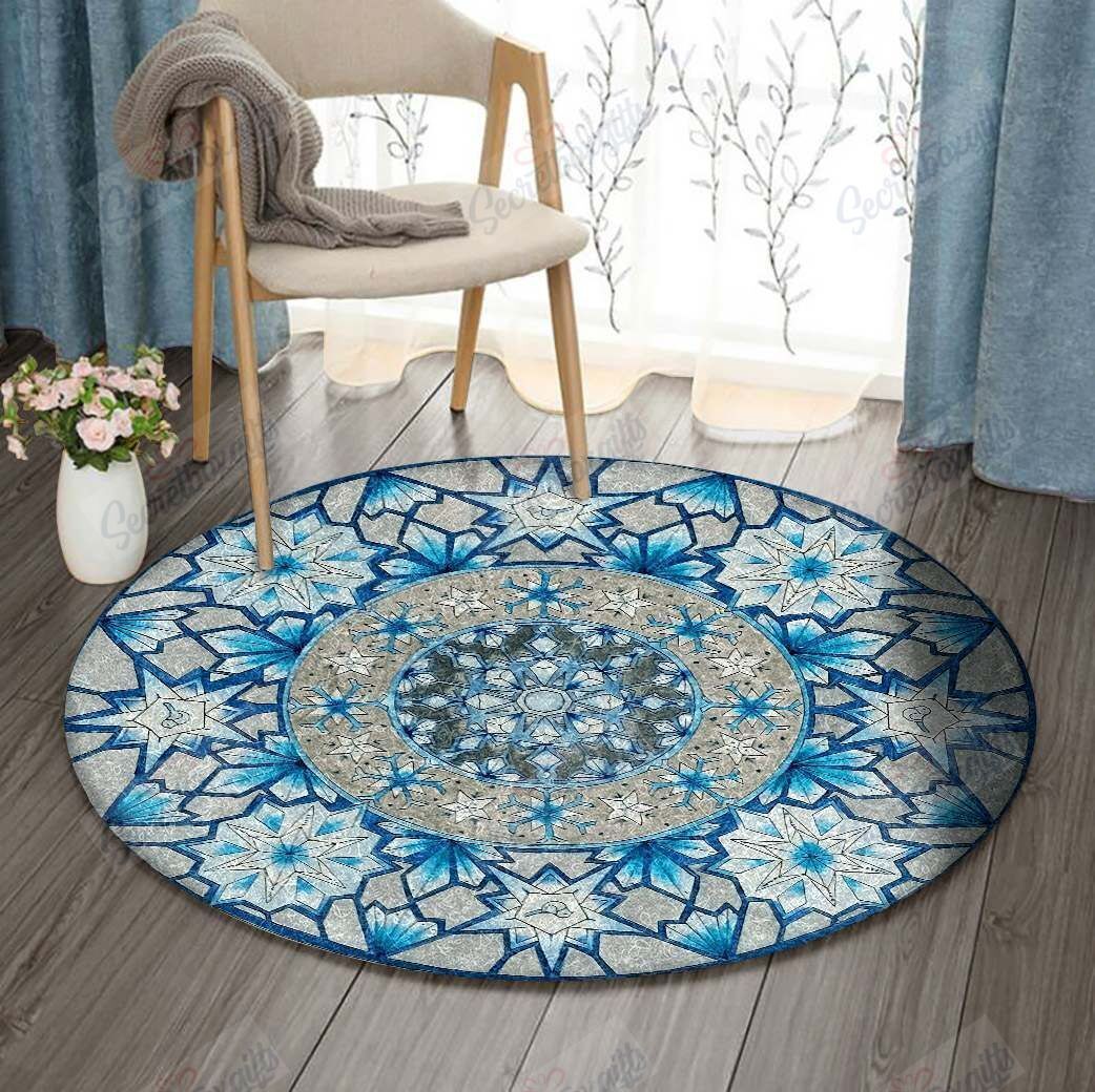 Snowflake Christmas Round Carpet