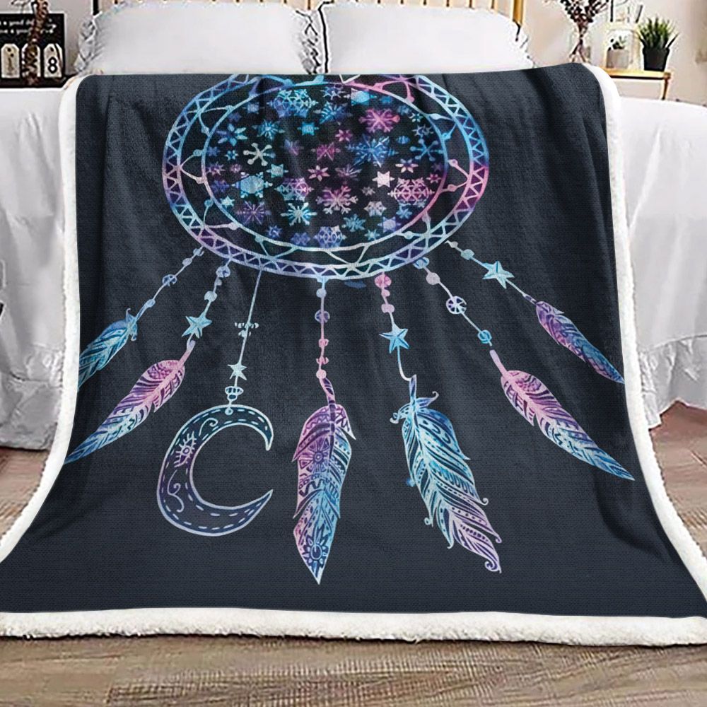 Snowflake Dreamcatcher Sherpa Fleece Blanket