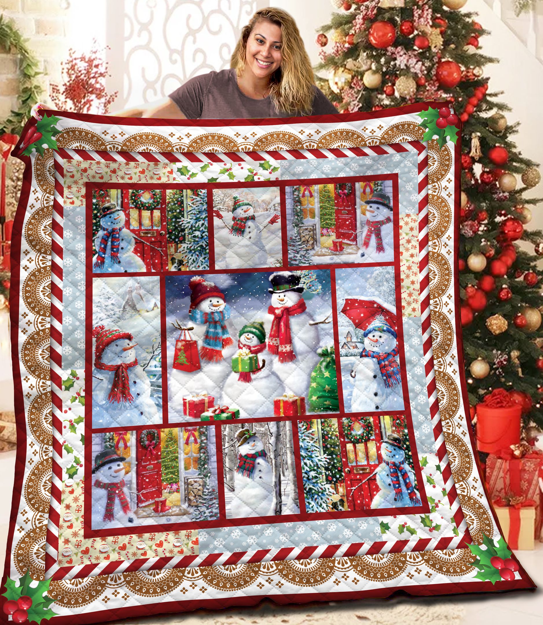 Snowman AAA2610203TA Quilt Blanket