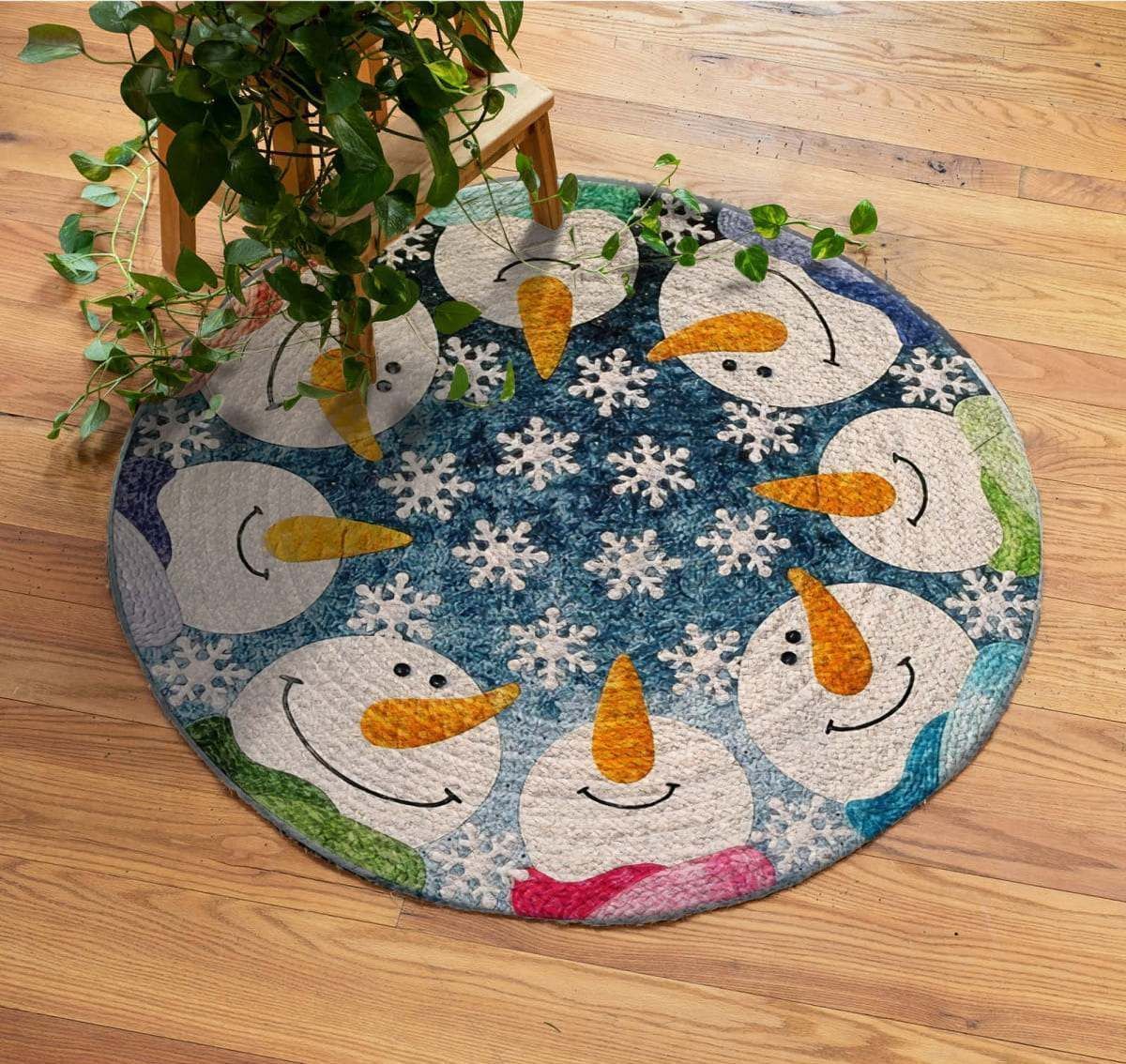 Snowman Round Carpet