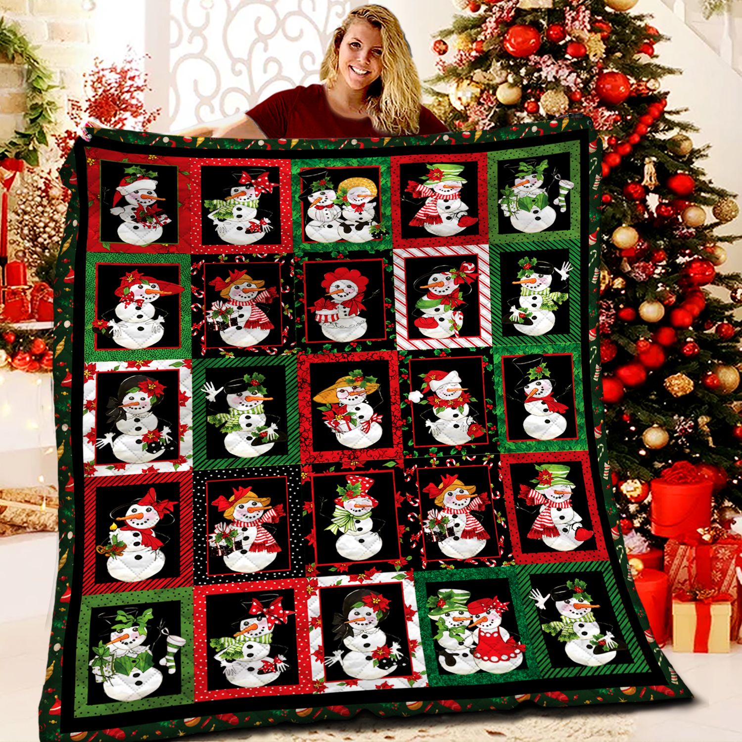 Snowman BBB161091DD Quilt Blanket