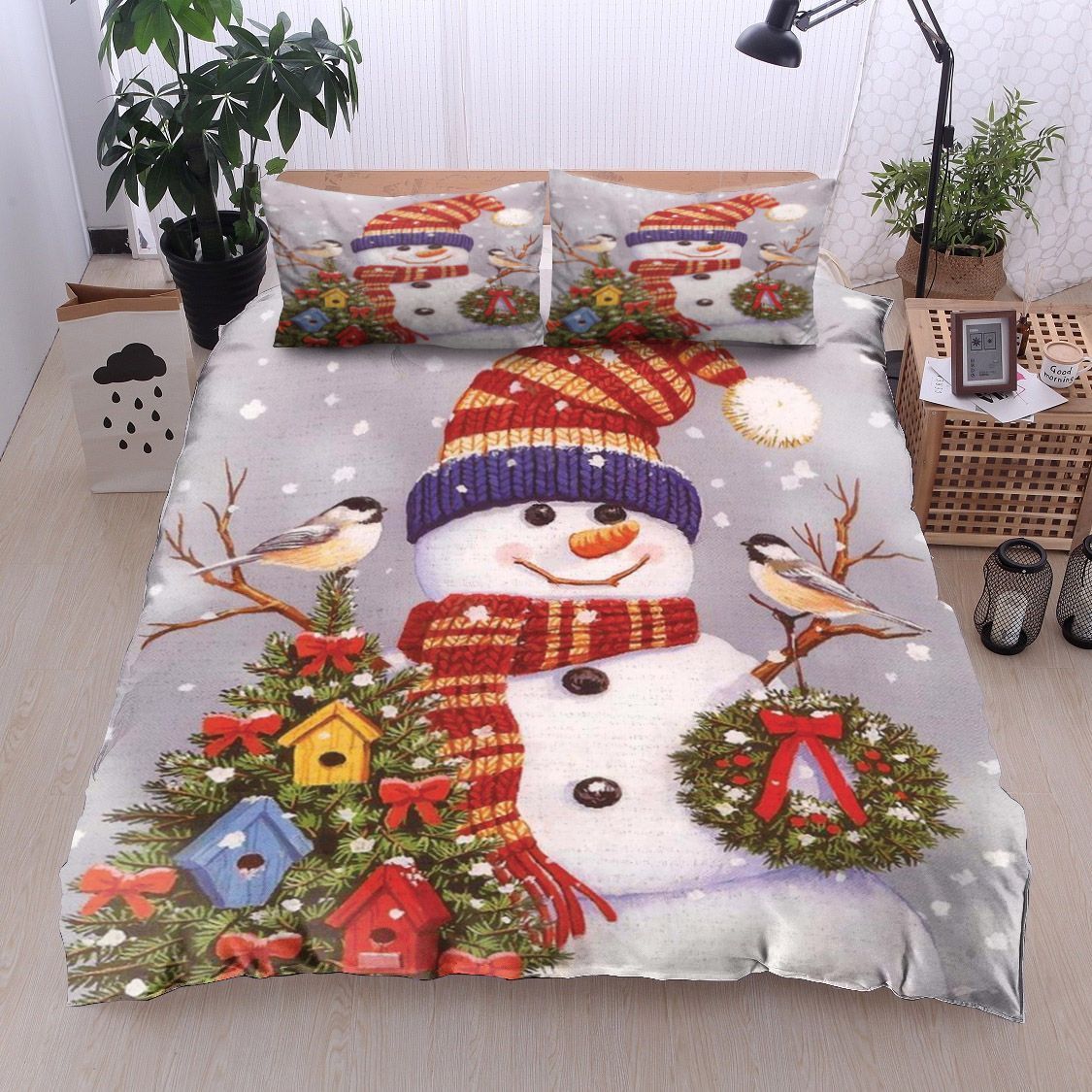 Snowman Bird Bedding Set