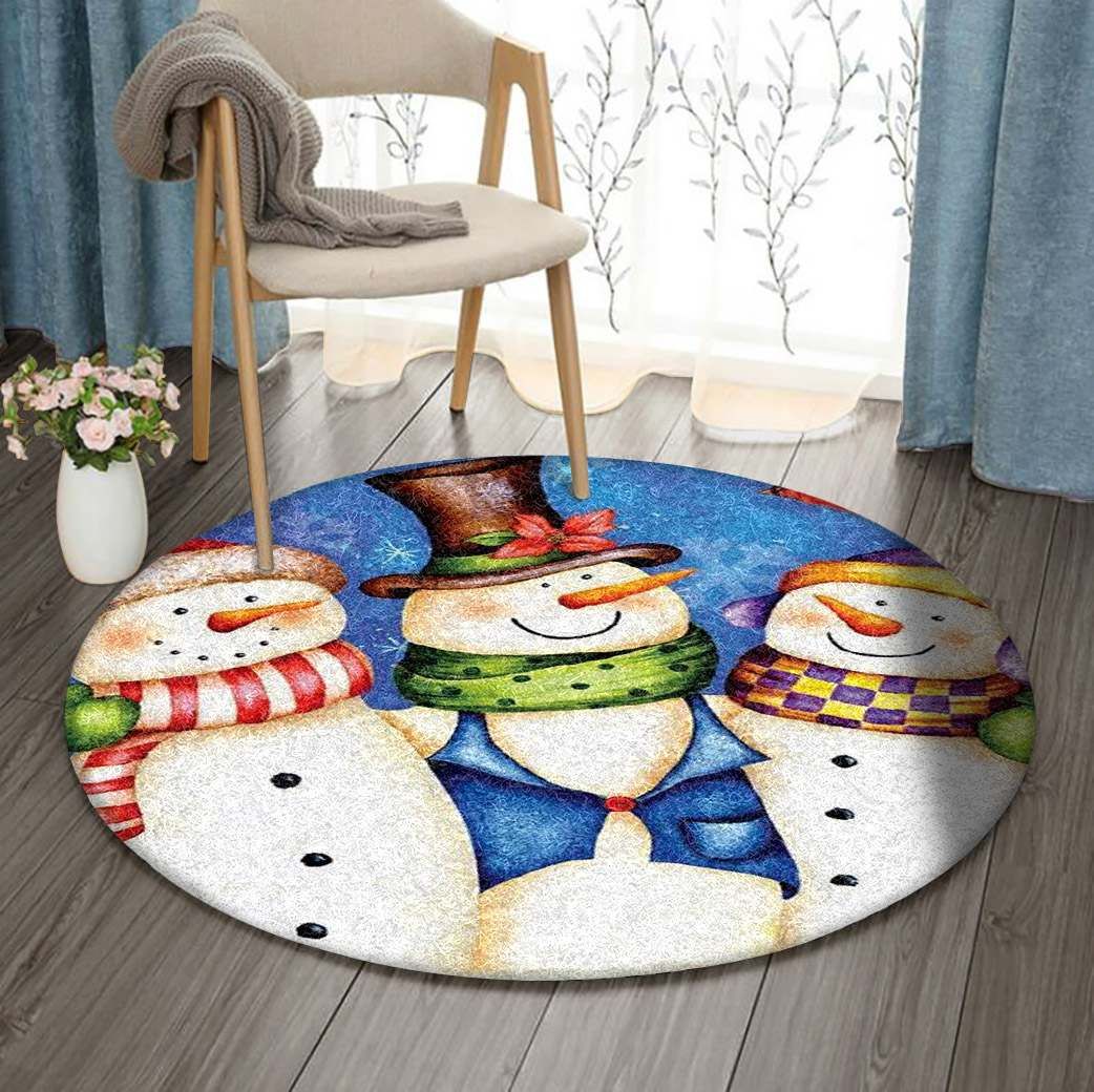 Snowman Round Carpet