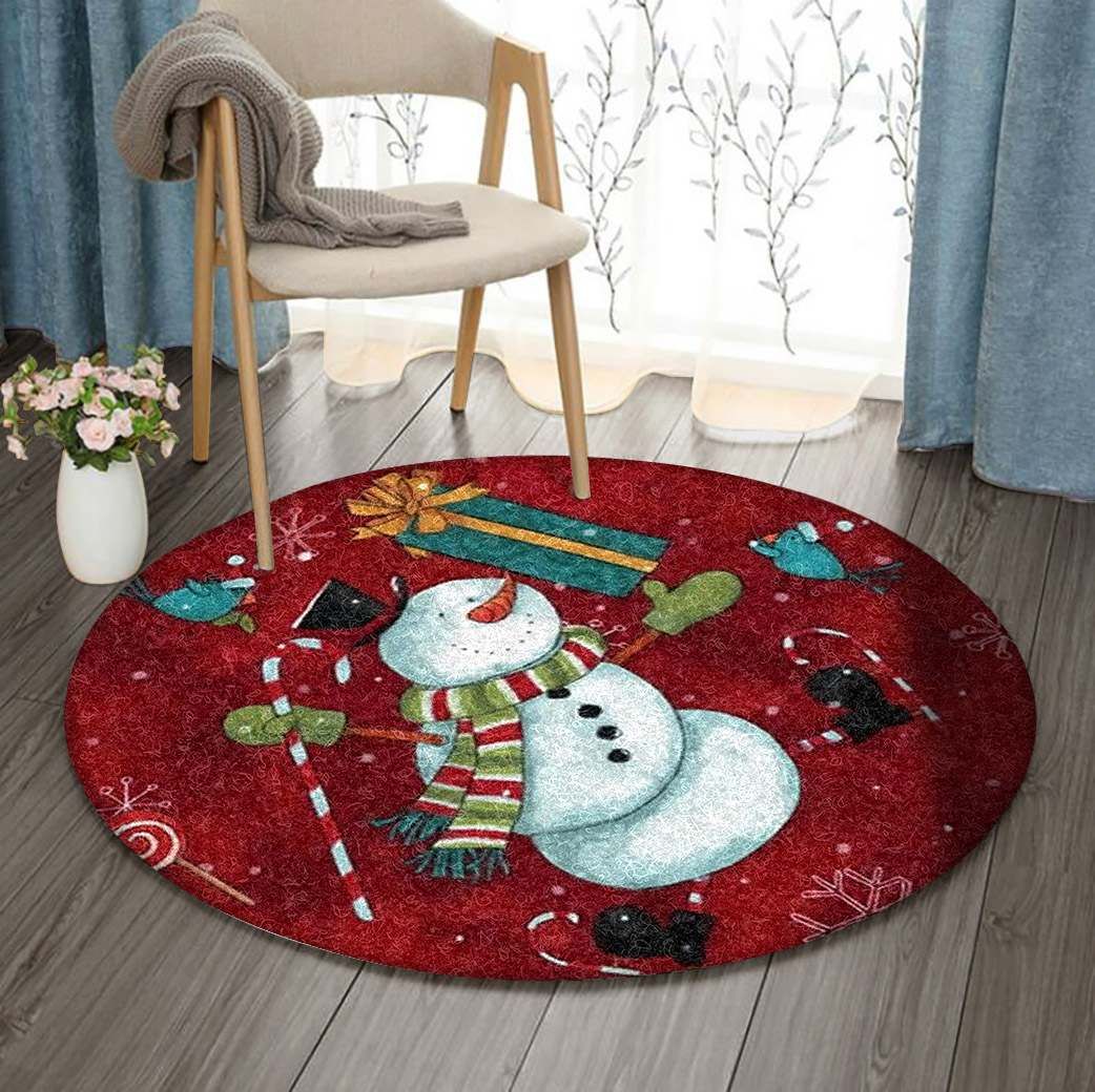 Snowman Round Carpet