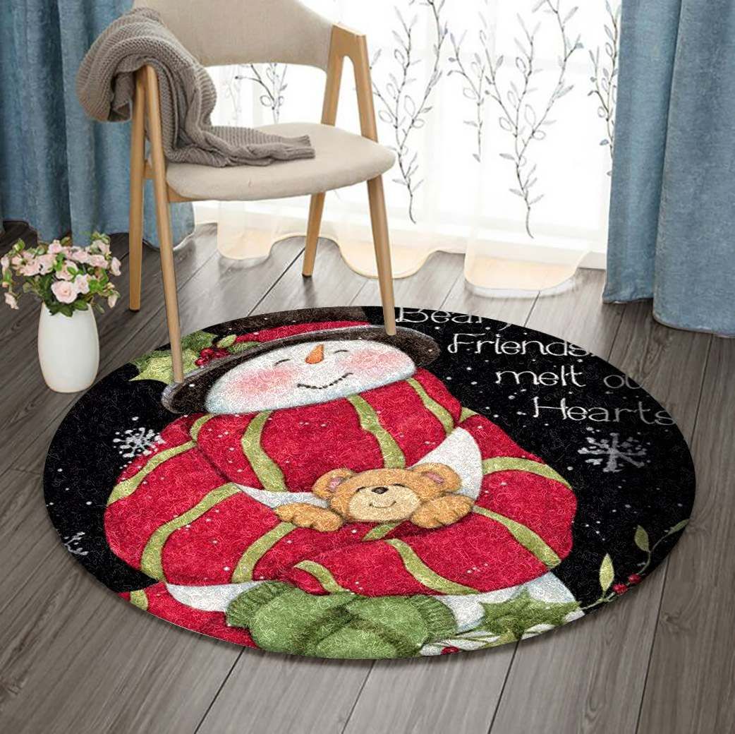 Snowman Round Carpet