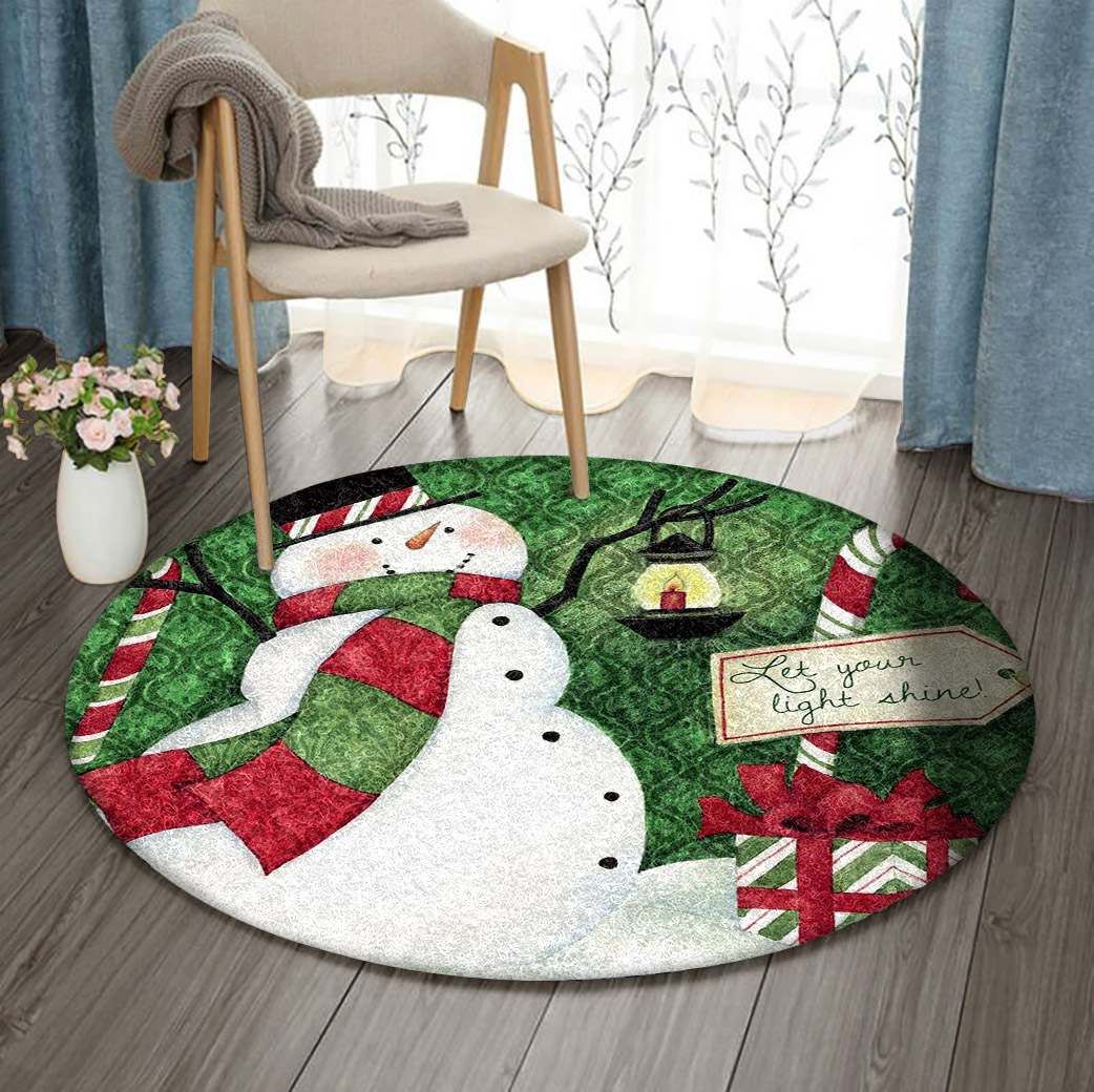Snowman Round Carpet
