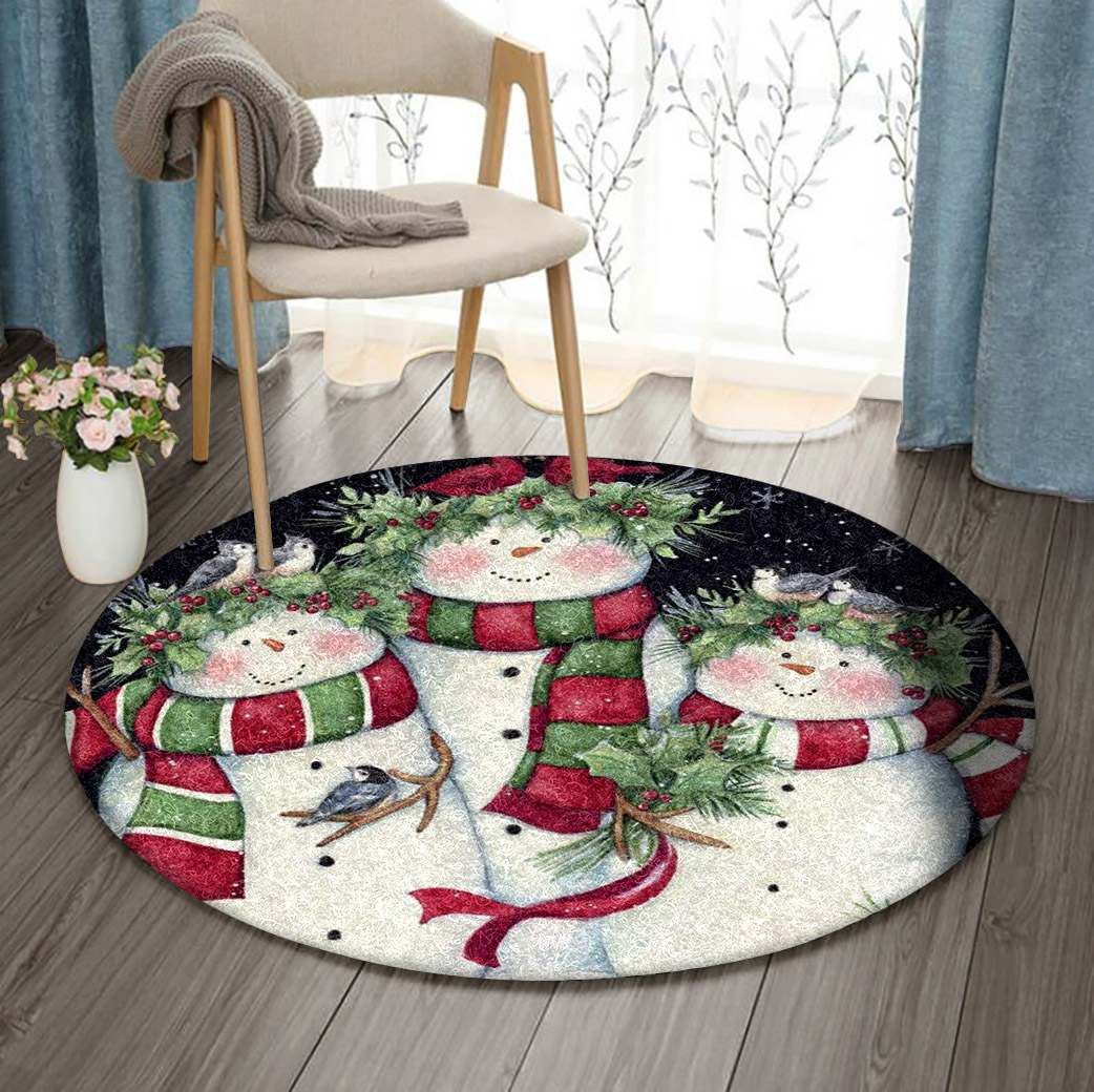 Snowman Round Carpet