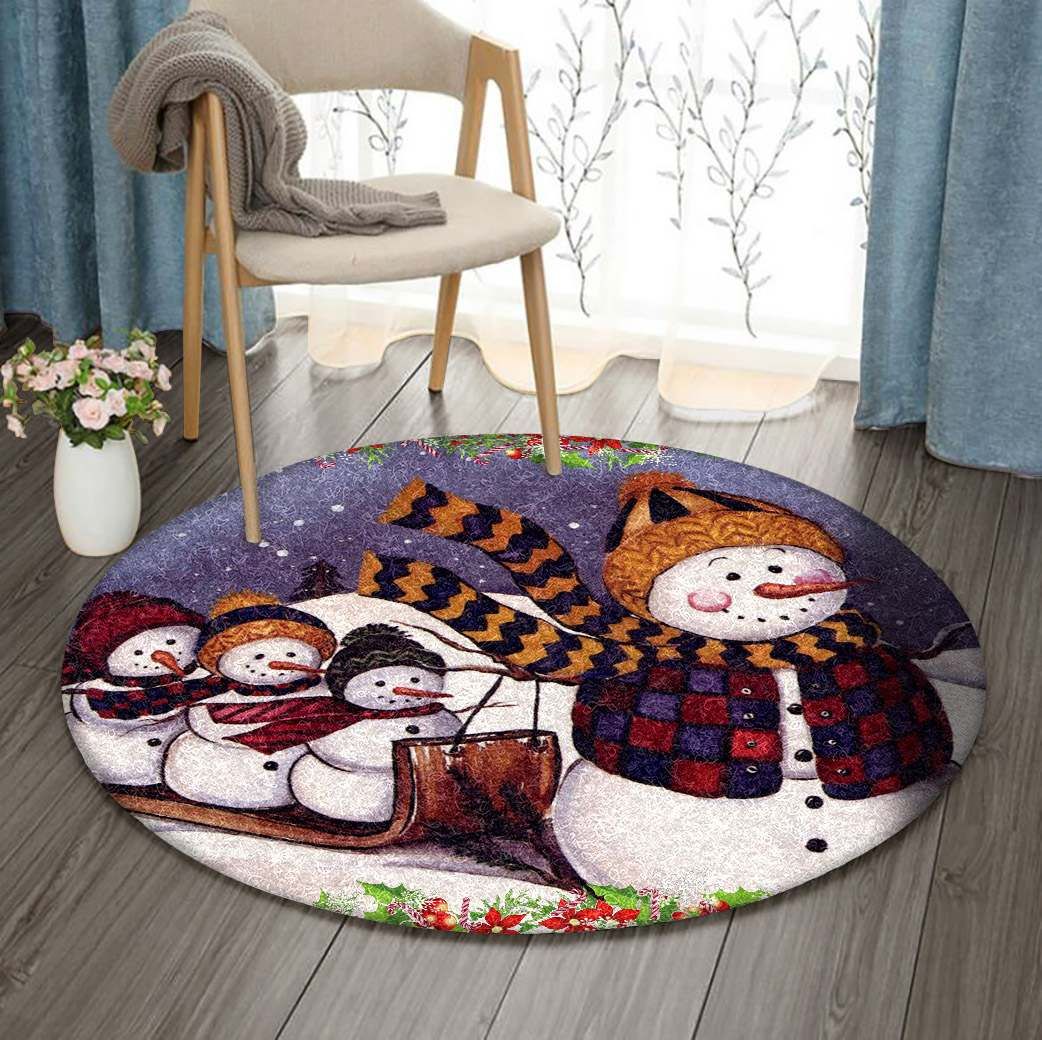 Snowman Round Carpet