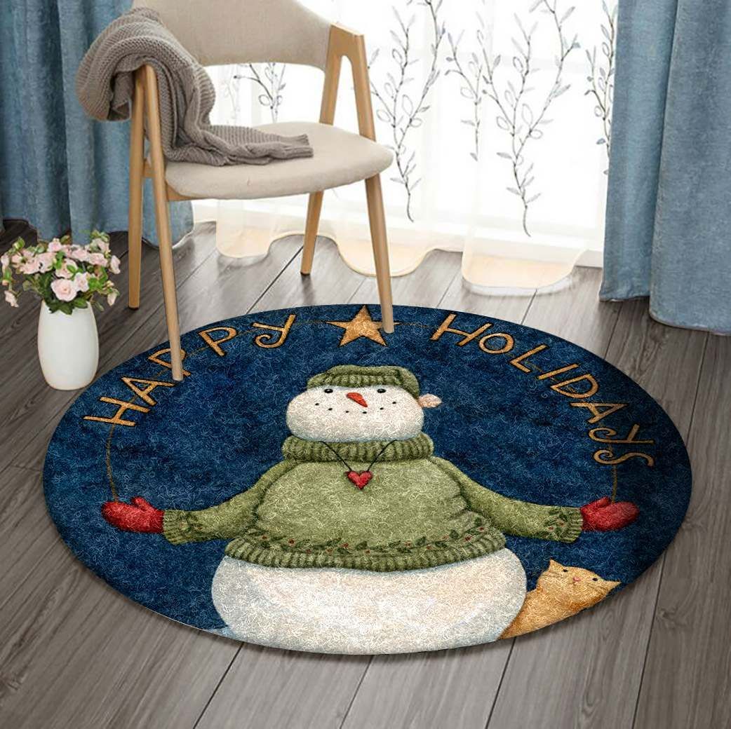 Snowman Round Carpet
