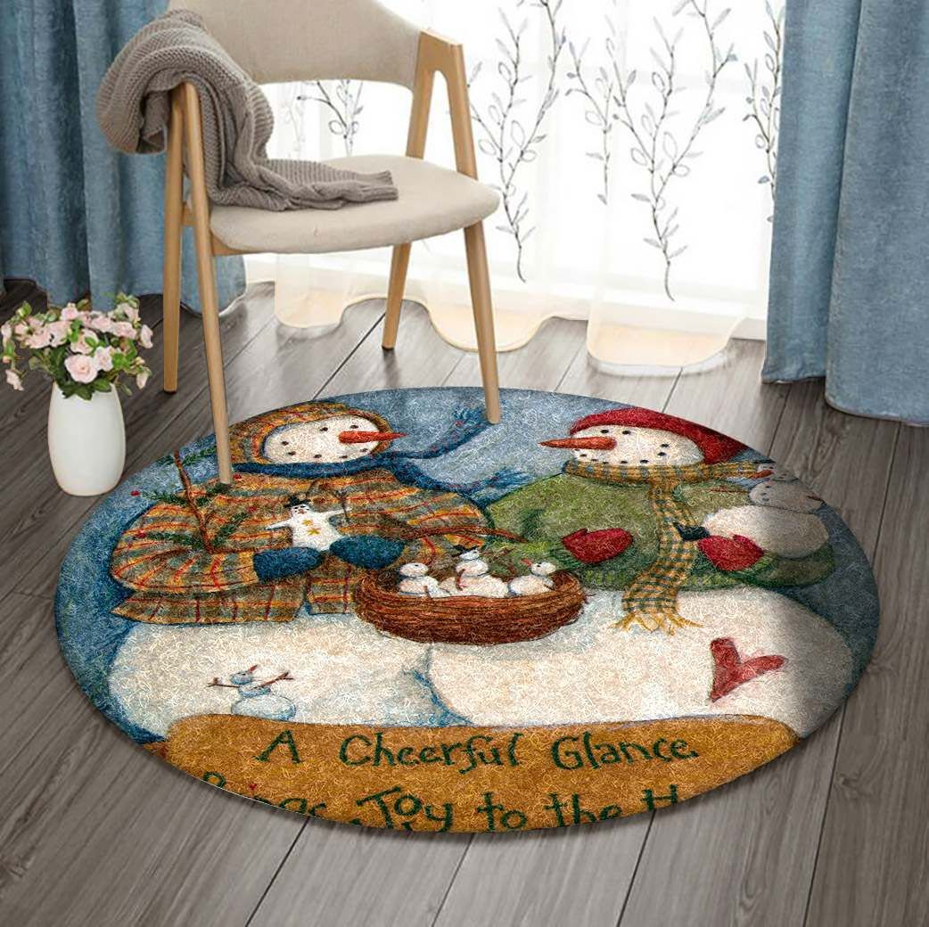 Snowman Round Carpet