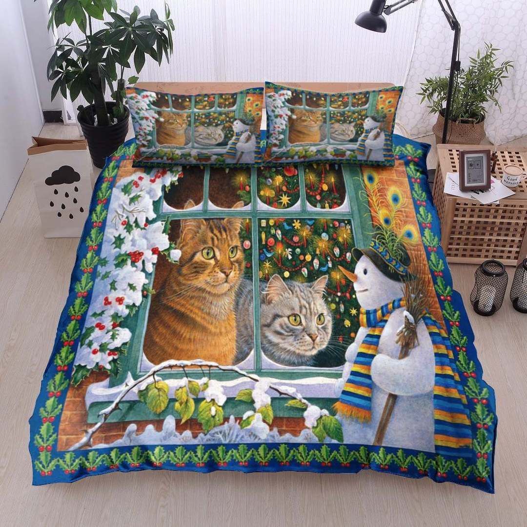 Snowman Cat Bedding Set