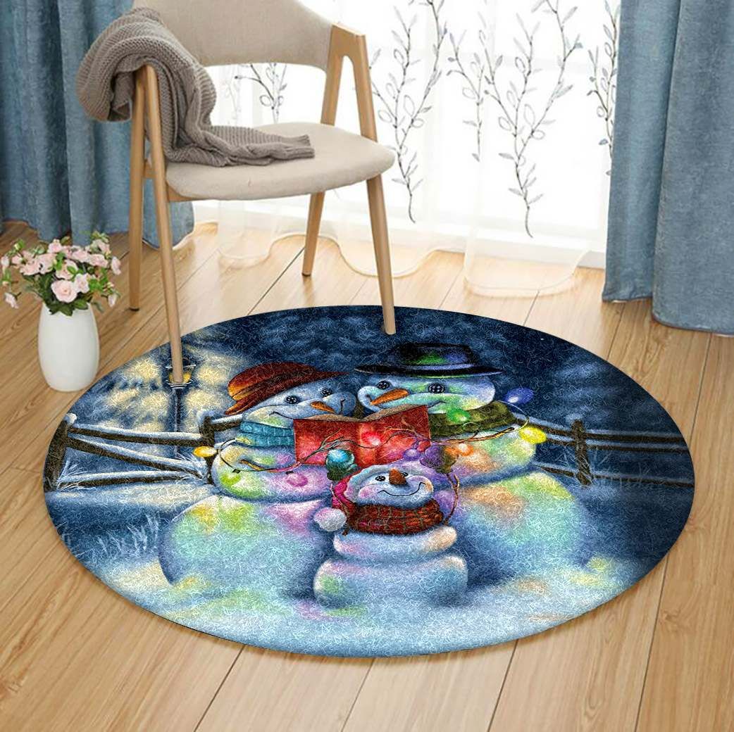 Snowman Round Carpet