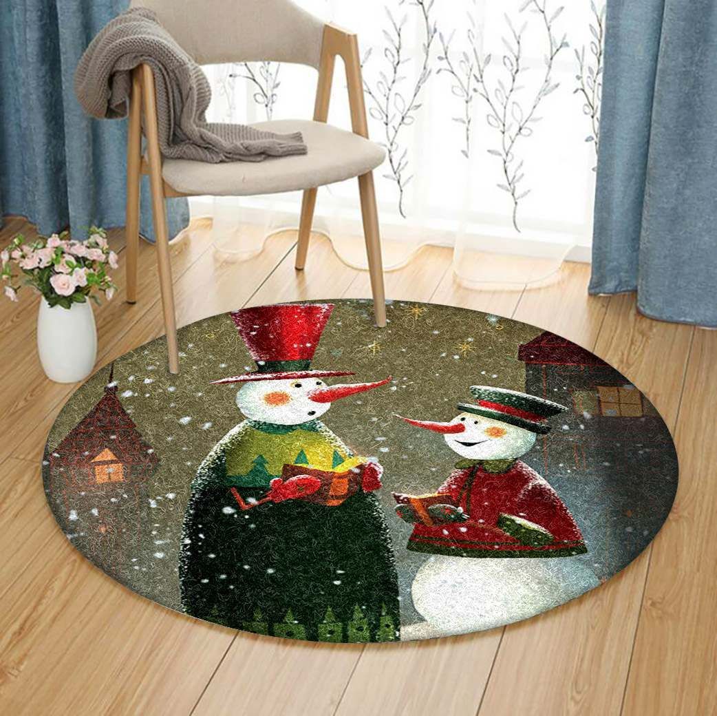Snowman Round Carpet