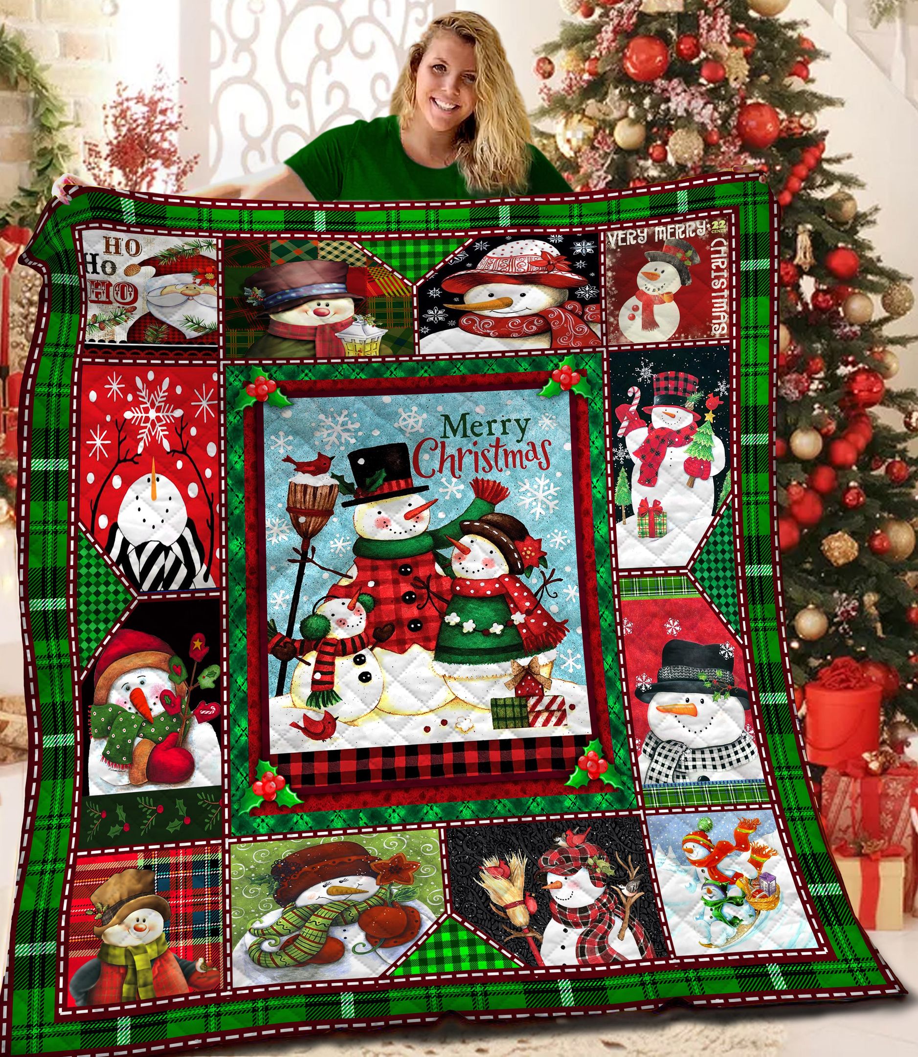 Snowman Christmas BBB0311200MH Quilt Blanket
