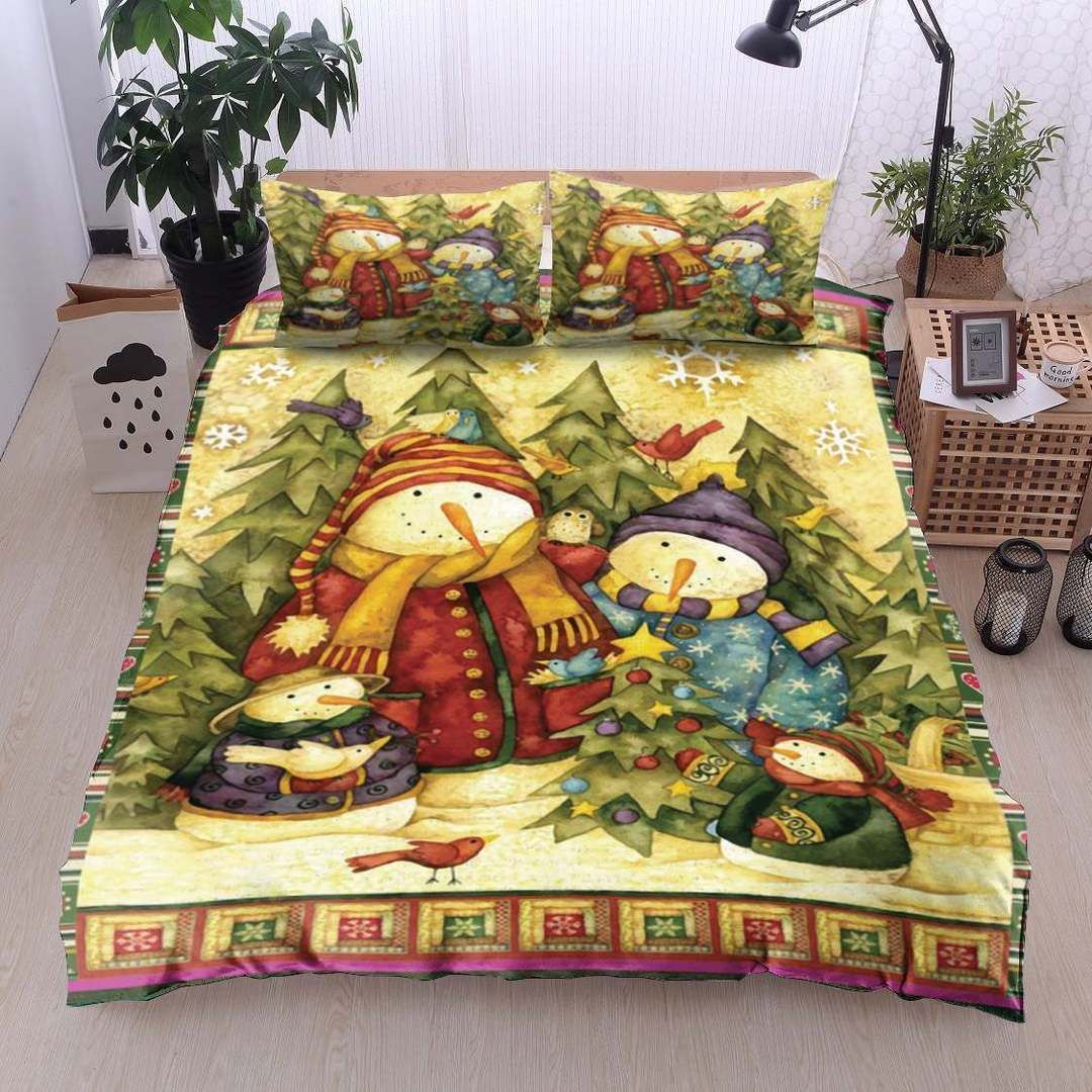 Snowman Christmas Bedding Set