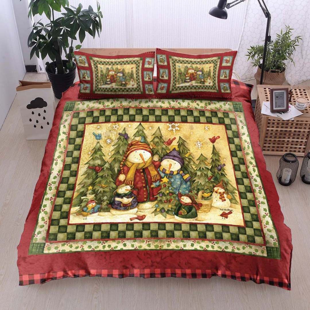 Snowman Christmas Bedding Set