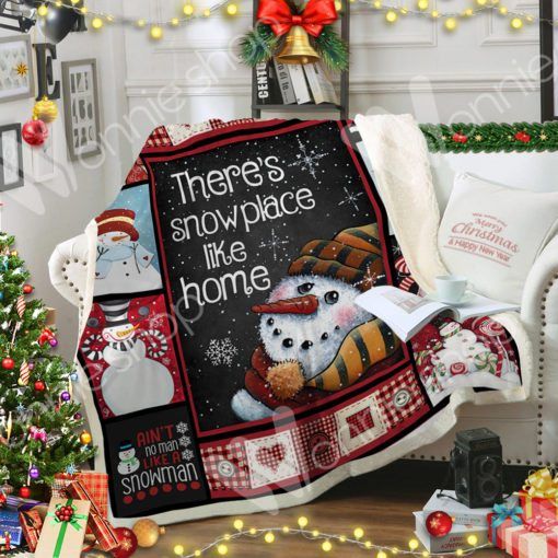 Snowman Christmas Sherpa Fleece Blanket