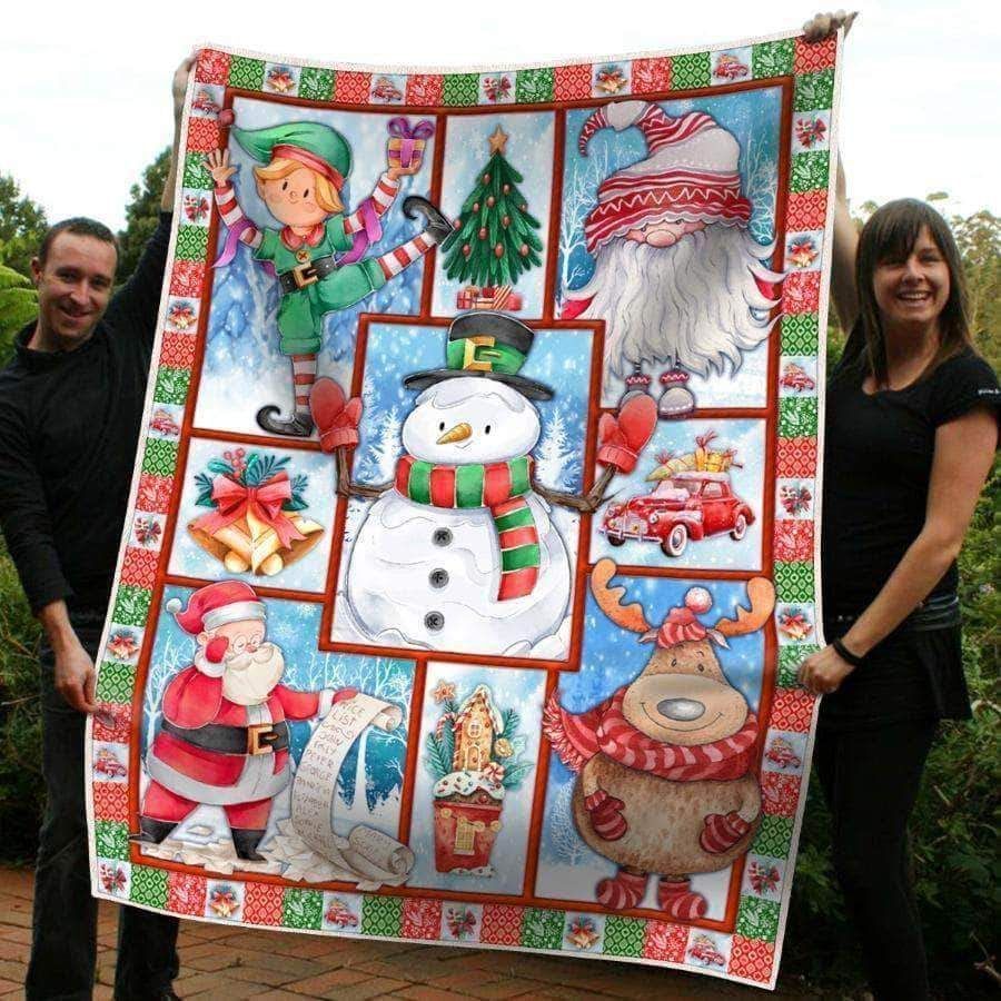 Snowman Christmas Sherpa Fleece Blanket