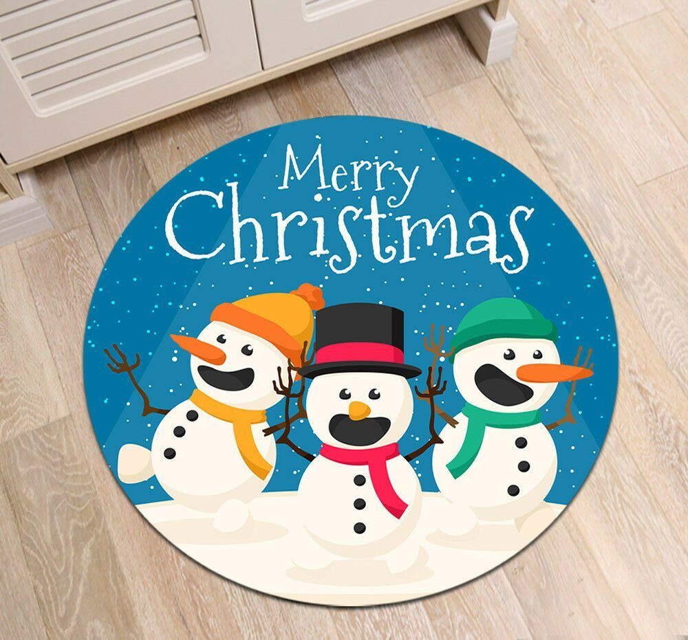 Snowman Christmas Round Carpet
