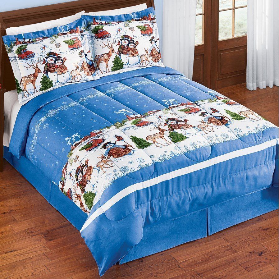 Snowman Christmas Bedding Set