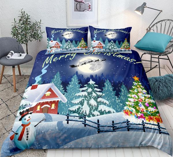 Snowman Christmas Bedding Set