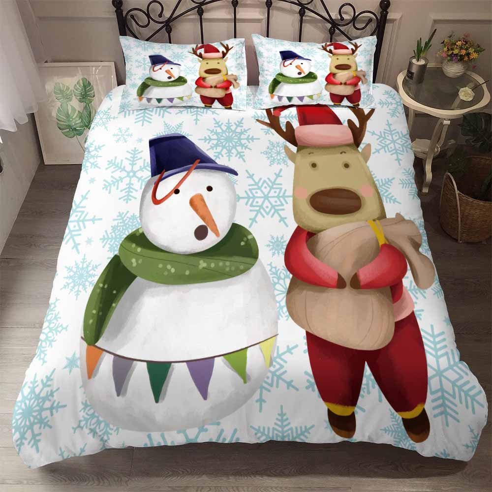 Snowman Christmas Bedding Set