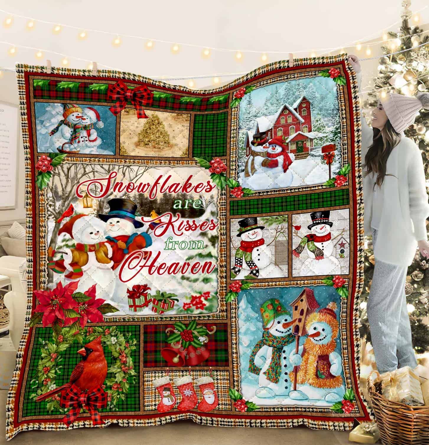 Snowman Christmas DAC161111 Quilt Blanket