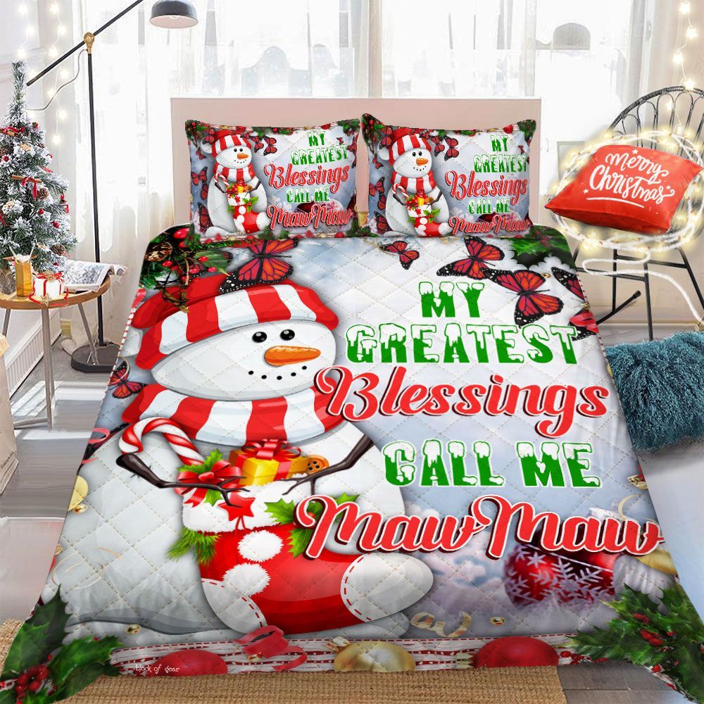Snowman Christmas Bedding Set