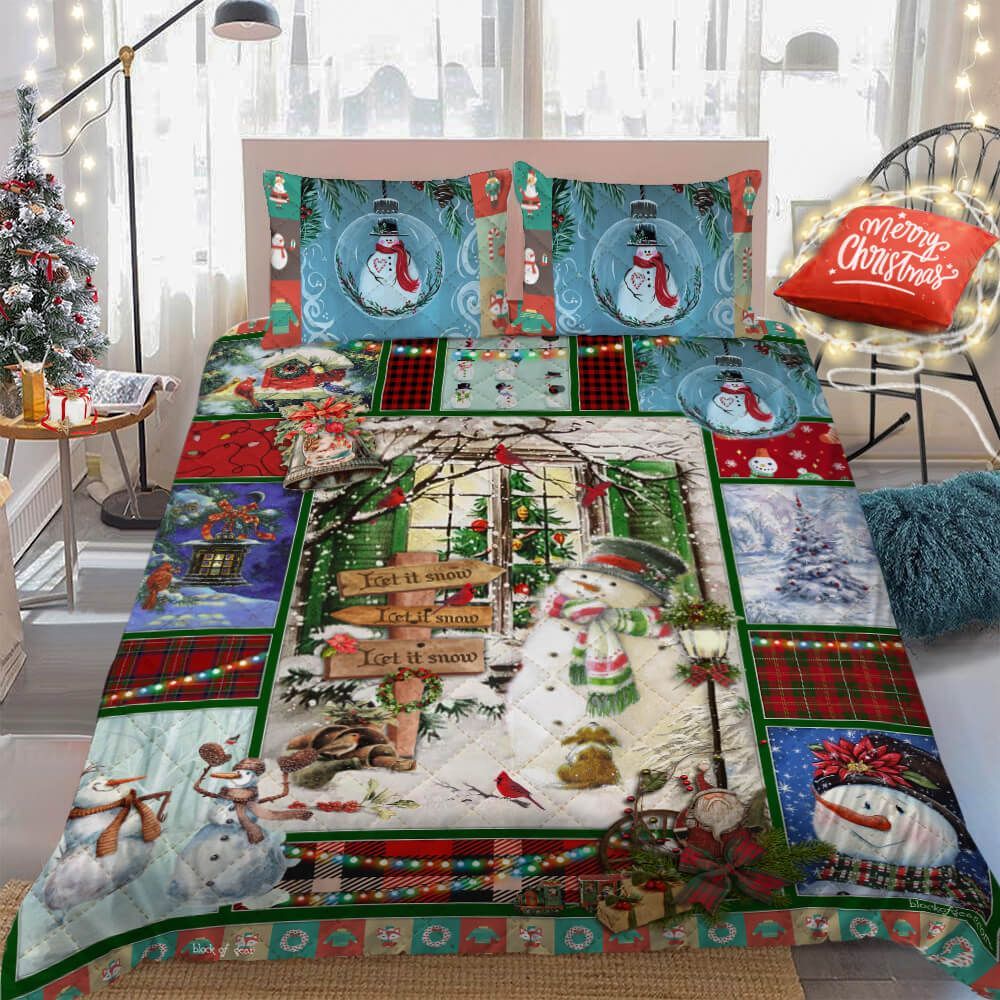 Snowman Christmas Bedding Set