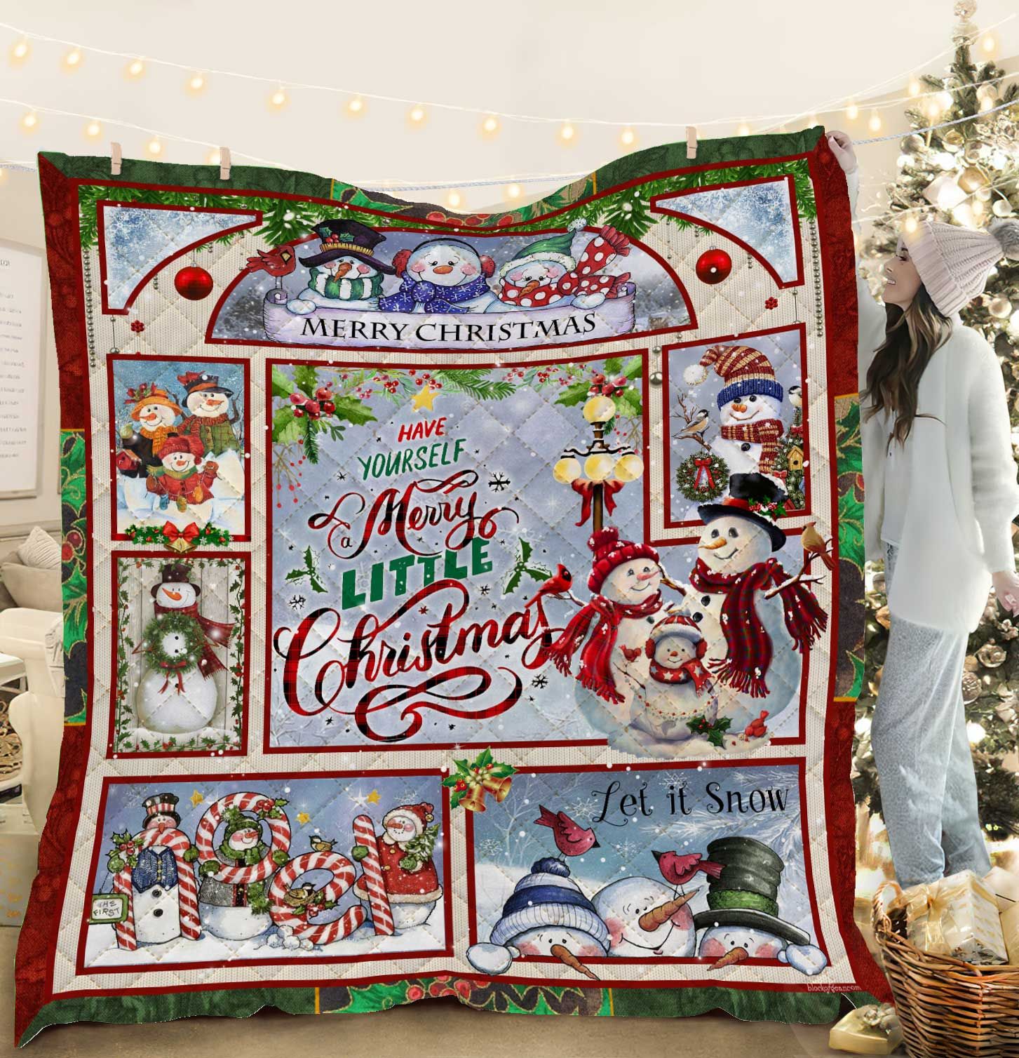 Snowman Christmas DAC171116 Quilt Blanket