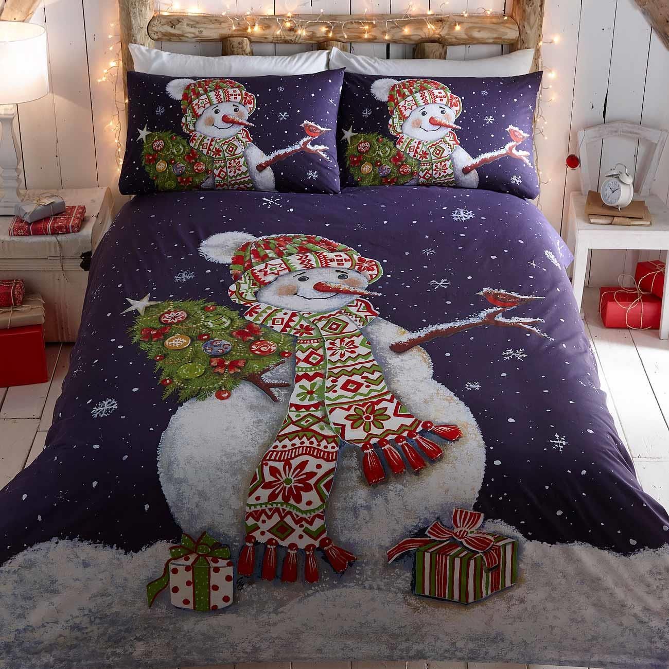Snowman Christmas Bedding Set