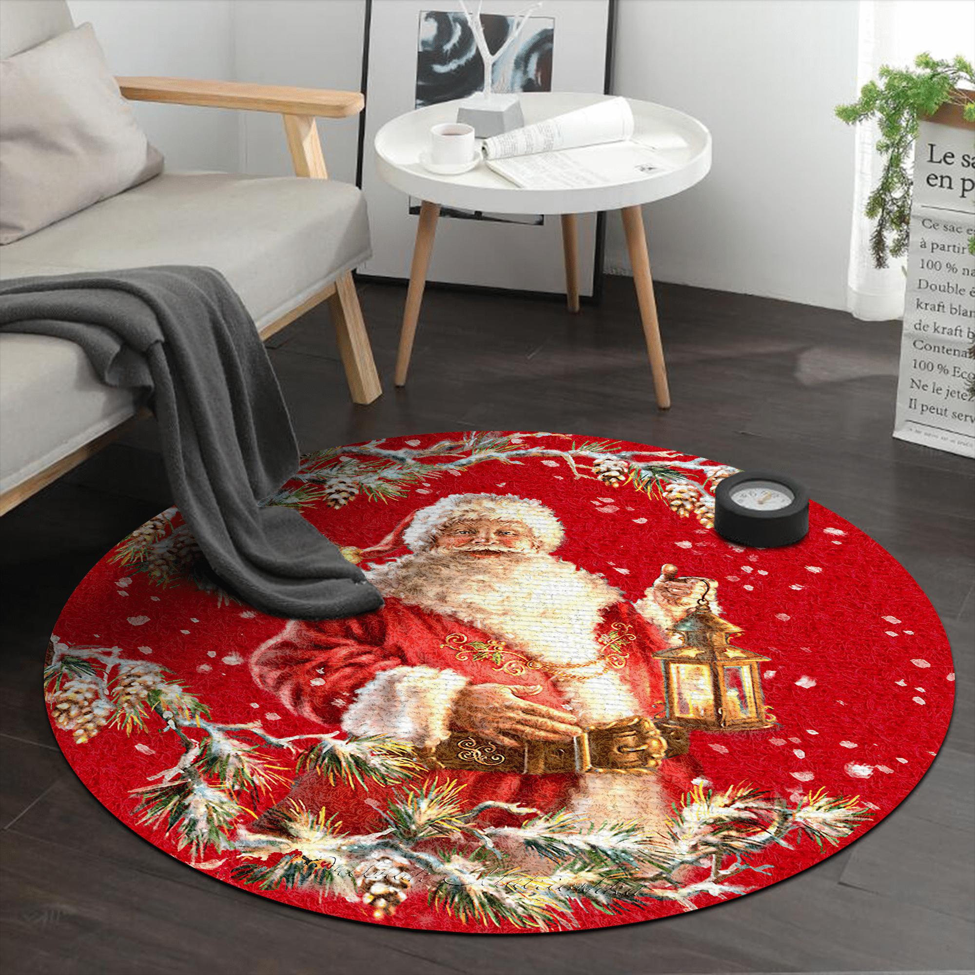 Snowman Christmas Round Carpet