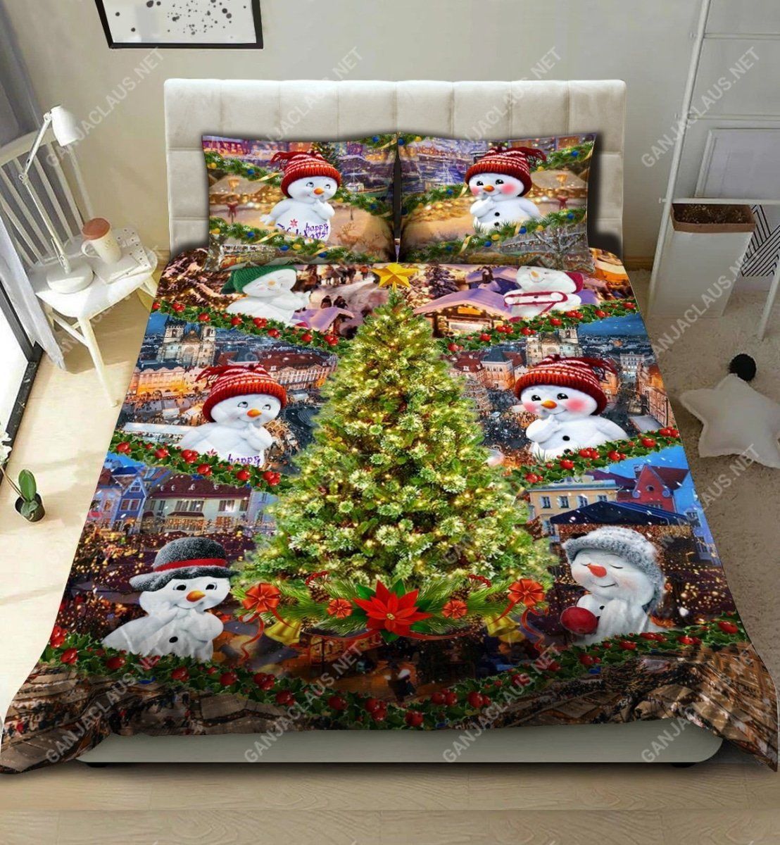 Snowman Christmas Bedding Set
