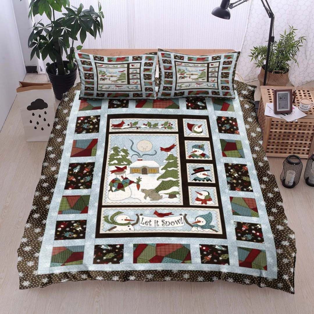 Snowman Christmas Bedding Set
