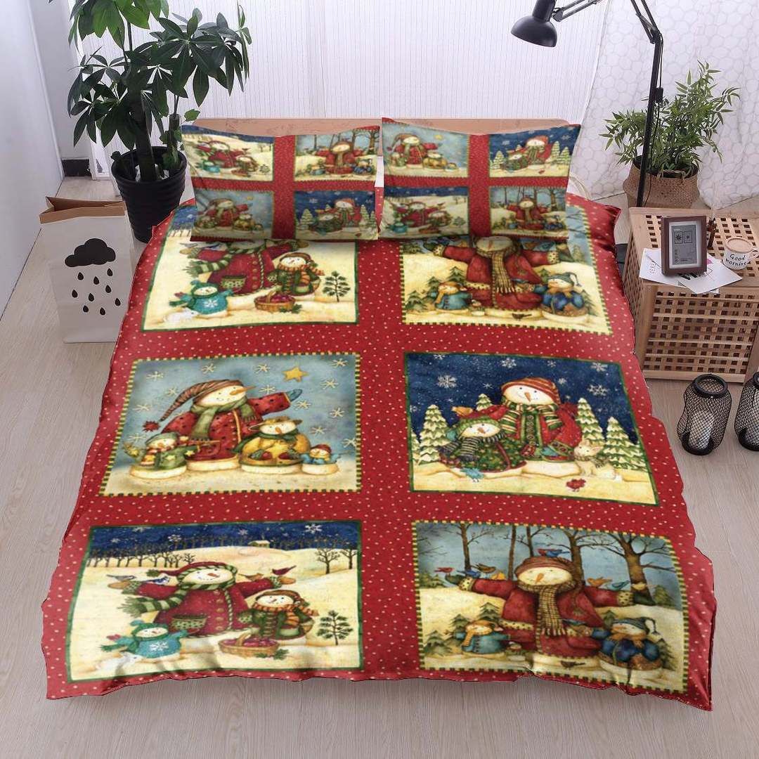 Snowman Christmas Bedding Set