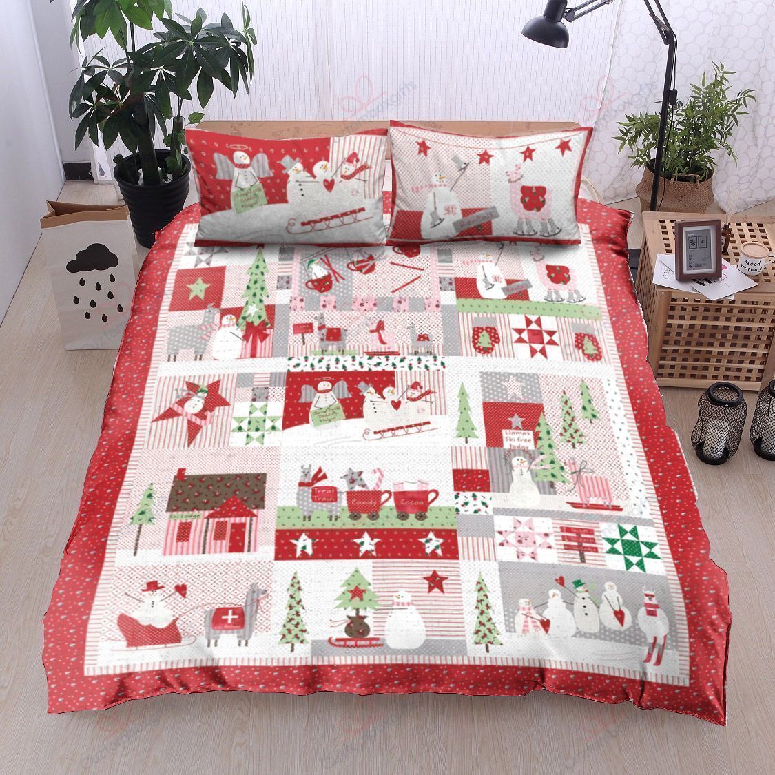 Snowman Christmas Bedding Set