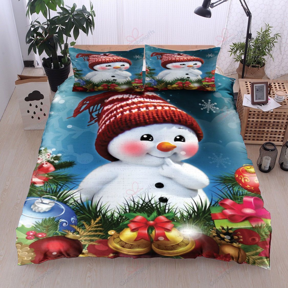 Snowman Christmas Bedding Set
