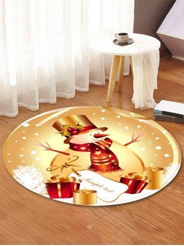 Snowman Round Carpet