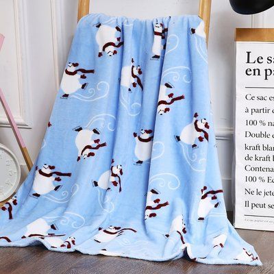 Snowman Sherpa Fleece Blanket