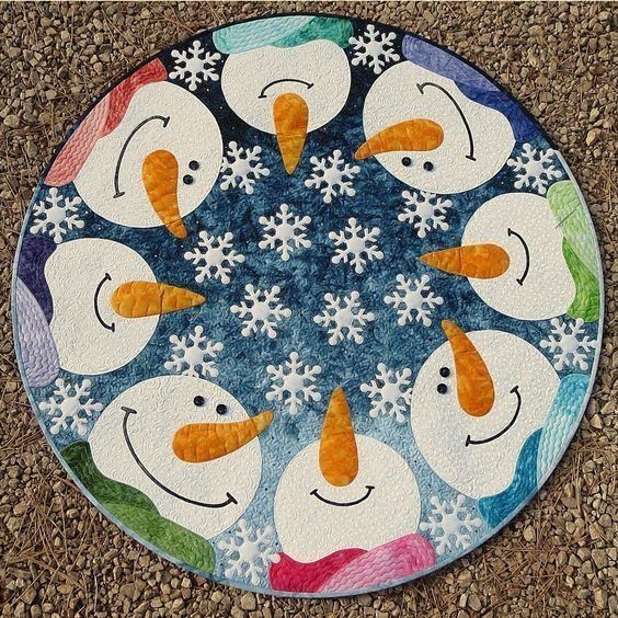 Snowman Round Carpet