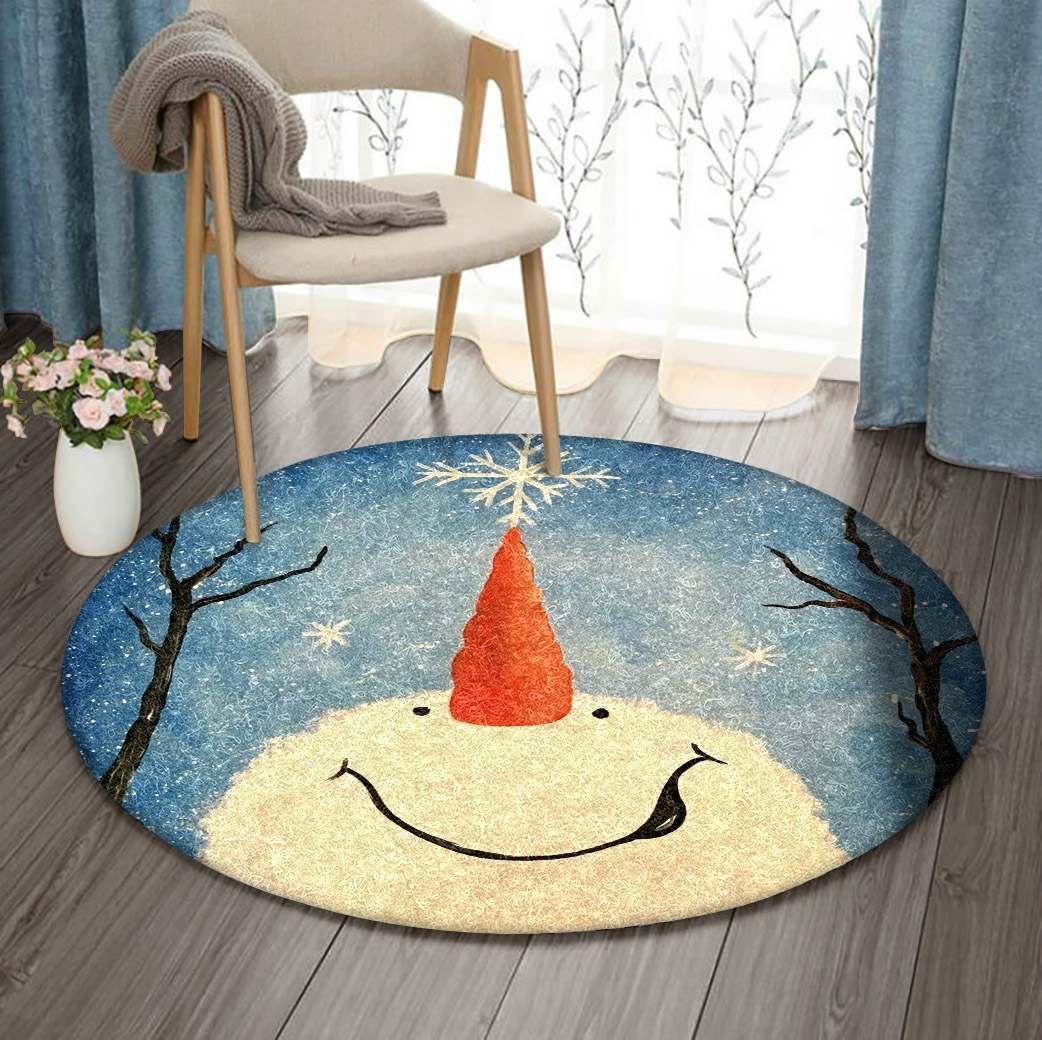 Snowman Round Carpet