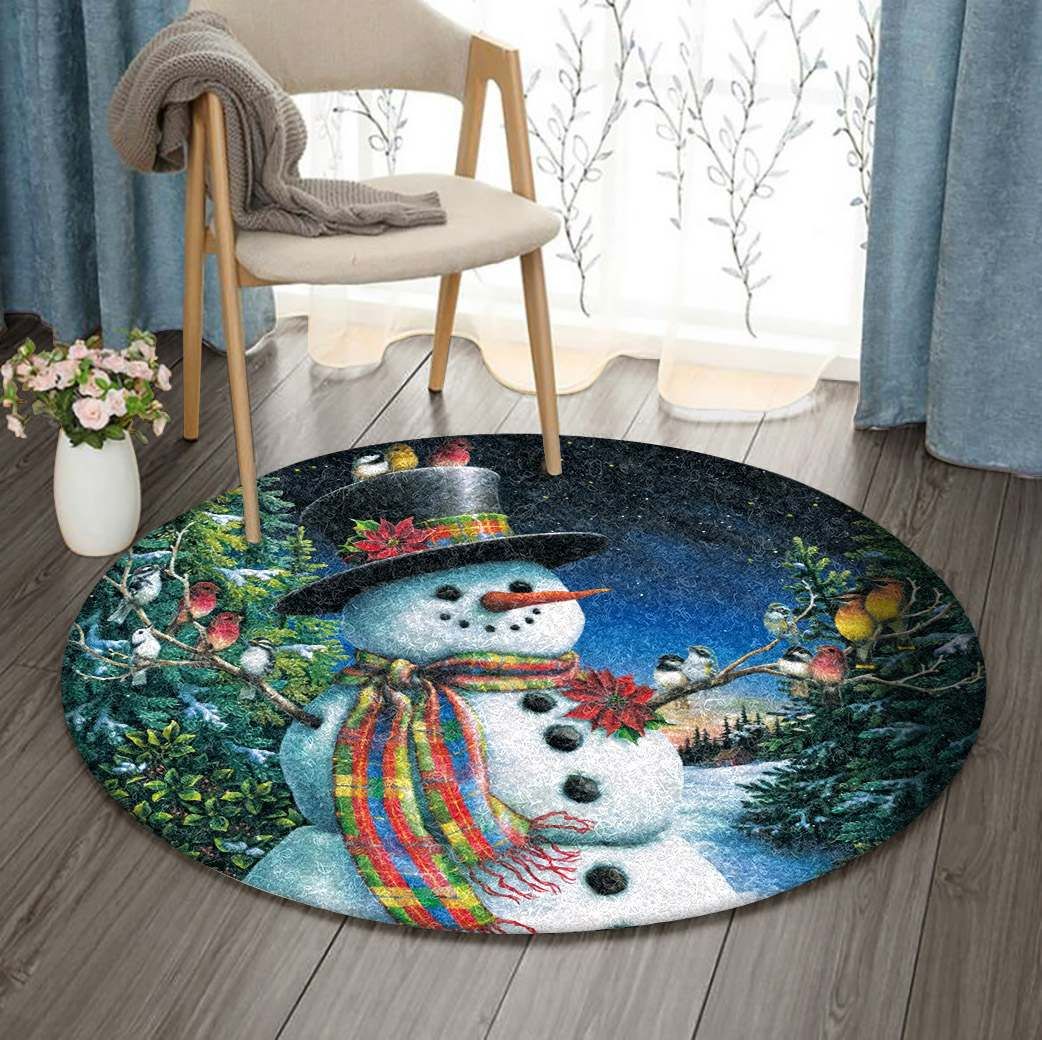 Snowman Round Carpet