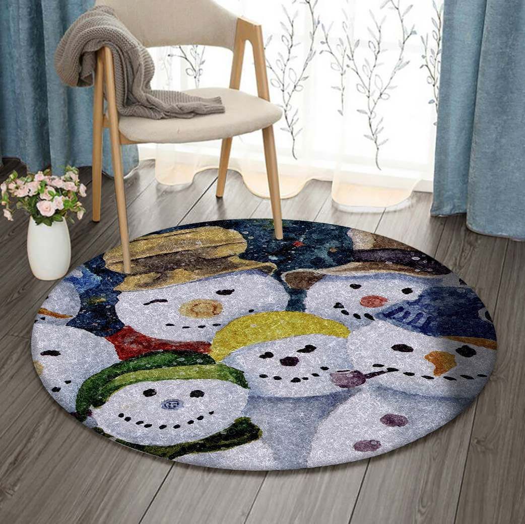 Snowman Round Carpet