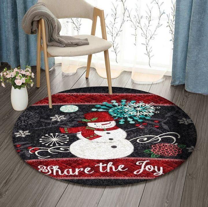 Snowman Round Carpet
